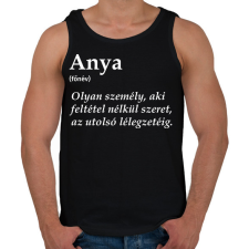 PRINTFASHION Anya főnév fehér - Férfi atléta - Fekete atléta, trikó