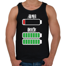 PRINTFASHION Anya - Ikrek - Férfi atléta - Fekete