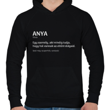 PRINTFASHION Anya jelentése - Férfi kapucnis pulóver - Fekete férfi pulóver, kardigán