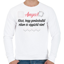 PRINTFASHION Anya! Köszi hogy gondoskodtál rólam - Férfi pulóver - Fehér férfi pulóver, kardigán