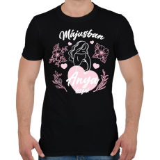 PRINTFASHION Anya leszek - Hónappal (fehér) - Férfi póló - Fekete