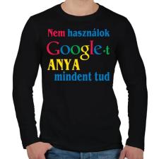 PRINTFASHION Anya mindent tud - Férfi hosszú ujjú póló - Fekete férfi póló