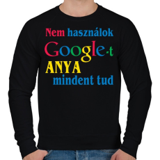 PRINTFASHION Anya mindent tud - Férfi pulóver - Fekete