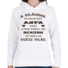 PRINTFASHION Anya - Női kapucnis pulóver - Fehér női pulóver, kardigán