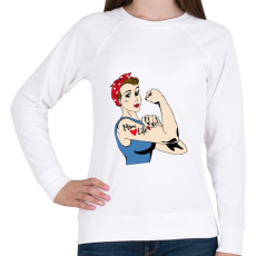 PRINTFASHION Anya - Női pulóver - Fehér