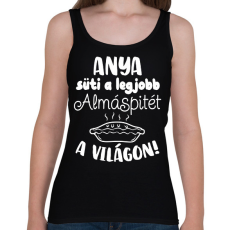 PRINTFASHION Anya süti a legjobb almáspitét a világon - Női atléta - Fekete