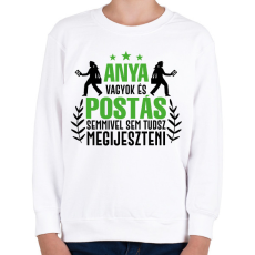 PRINTFASHION Anya vagyok és postás - Gyerek pulóver - Fehér