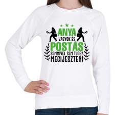 PRINTFASHION Anya vagyok és postás - Női pulóver - Fehér női pulóver, kardigán
