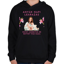 PRINTFASHION Anyák napi leárazás - Gyerek kapucnis pulóver - Fekete gyerek pulóver, kardigán