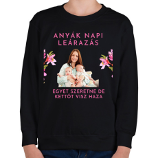 PRINTFASHION Anyák napi leárazás - Gyerek pulóver - Fekete