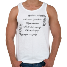 PRINTFASHION Anyák napi vers - Férfi atléta - Fehér atléta, trikó