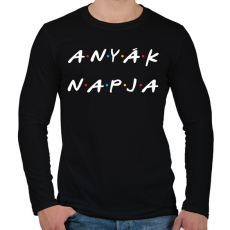 PRINTFASHION Anyák napja - Jóbarátok - Férfi hosszú ujjú póló - Fekete