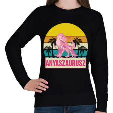 PRINTFASHION Anyaszaurusz - lány - Női pulóver - Fekete női pulóver, kardigán