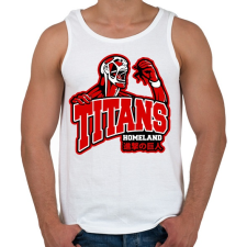 PRINTFASHION AOT Homeland - Férfi atléta - Fehér atléta, trikó