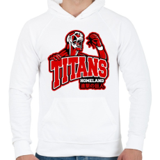 PRINTFASHION AOT Homeland - Férfi kapucnis pulóver - Fehér