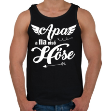 PRINTFASHION Apa, a fia első hőse - Férfi atléta - Fekete