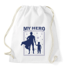 PRINTFASHION Apa a hősöm - Sportzsák, Tornazsák - Fehér