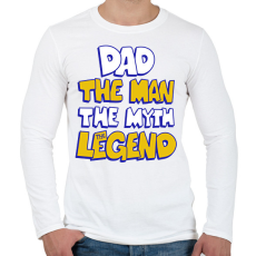 PRINTFASHION Apa a legenda - Férfi hosszú ujjú póló - Fehér