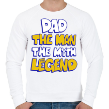 PRINTFASHION Apa a legenda - Férfi pulóver - Fehér férfi pulóver, kardigán