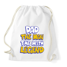 PRINTFASHION Apa a legenda - Sportzsák, Tornazsák - Fehér tornazsák