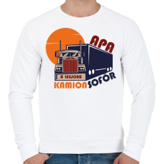 PRINTFASHION Apa a legjobb kamionsofőr - Férfi pulóver - Fehér