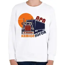 PRINTFASHION Apa a legjobb kamionsofőr - Gyerek pulóver - Fehér gyerek pulóver, kardigán