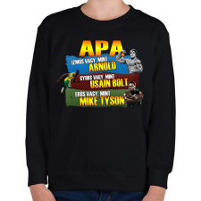 PRINTFASHION Apa a legkeményebb - Gyerek pulóver - Fekete gyerek pulóver, kardigán