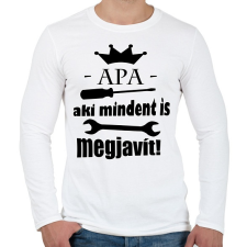 PRINTFASHION Apa aki... - Férfi hosszú ujjú póló - Fehér férfi póló