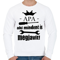 PRINTFASHION Apa aki... - Férfi pulóver - Fehér