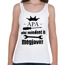 PRINTFASHION Apa aki... - Női atléta - Fehér női trikó