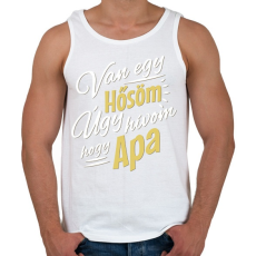 PRINTFASHION Apa az én hősöm - Férfi atléta - Fehér