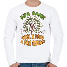 PRINTFASHION Apa bank - Férfi pulóver - Fehér