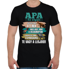 PRINTFASHION Apa dinós - Férfi póló - Fekete