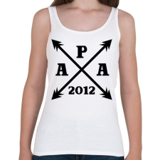 PRINTFASHION apa egyedi évszámmal fekete - Női atléta - Fehér női trikó