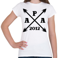 PRINTFASHION apa egyedi évszámmal fekete - Női póló - Fehér női póló