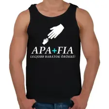 PRINTFASHION APA ÉS FIA2 - Férfi atléta - Fekete atléta, trikó