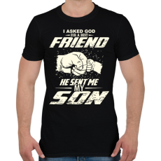 PRINTFASHION APA és FIA a legjobb barátok - Férfi póló - Fekete