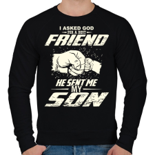 PRINTFASHION APA és FIA a legjobb barátok - Férfi pulóver - Fekete férfi pulóver, kardigán