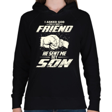 PRINTFASHION APA és FIA a legjobb barátok - Női kapucnis pulóver - Fekete női pulóver, kardigán