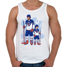 PRINTFASHION Apa és fia hokis - Férfi atléta - Fehér