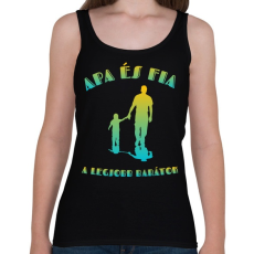 PRINTFASHION Apa és fia  - Női atléta - Fekete