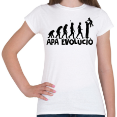 PRINTFASHION APA EVOLÚCIÓ - Női póló - Fehér
