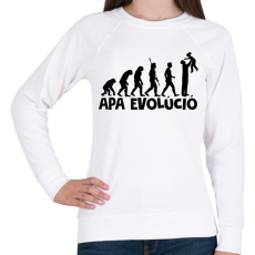 PRINTFASHION APA EVOLÚCIÓ - Női pulóver - Fehér