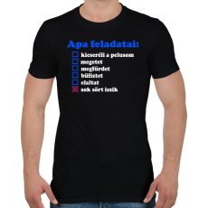 PRINTFASHION Apa feladatai - Férfi póló - Fekete