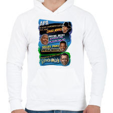 PRINTFASHION Apa - Férfi kapucnis pulóver - Fehér férfi pulóver, kardigán