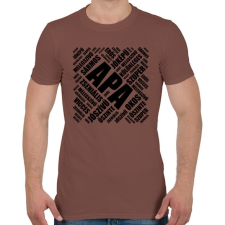 PRINTFASHION APA - Férfi póló - Mogyoróbarna férfi póló