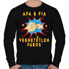 PRINTFASHION APA & FIA - Férfi pulóver - Fekete férfi pulóver, kardigán