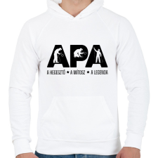 PRINTFASHION Apa - hegesztő - Férfi kapucnis pulóver - Fehér férfi pulóver, kardigán