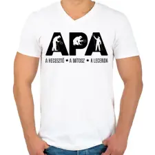 PRINTFASHION Apa - hegesztő - Férfi V-nyakú póló - Fehér férfi póló
