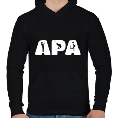 PRINTFASHION Apa horgász - Férfi kapucnis pulóver - Fekete